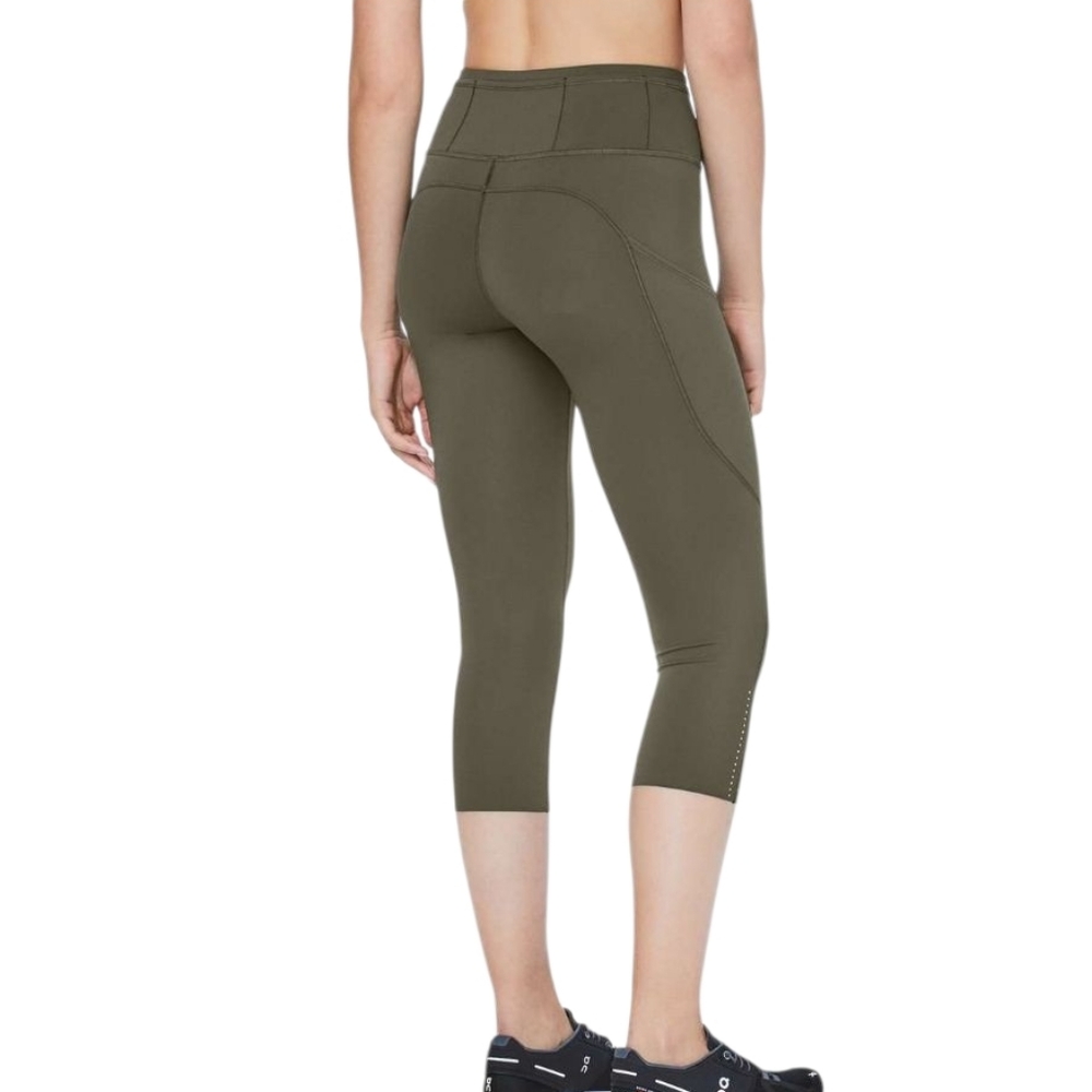Lululemon Fast & Free Crop II *Nulux 19" Dark Olive